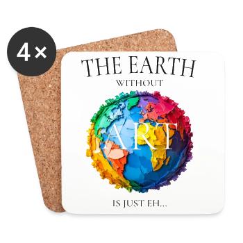 The Earth Without Art Design - Coasters (set of 4) - white - Front