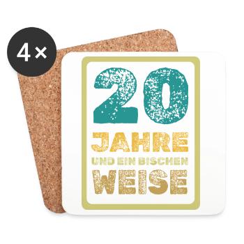 20 - Untersetzer (4er-Set) - Weiß - Vorne