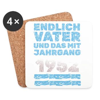 Vater 1952 - Untersetzer (4er-Set) - Weiß - Vorne