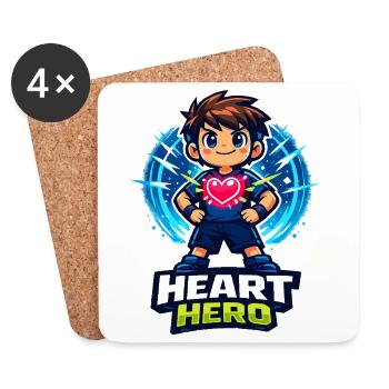 Heroine or heroine of all hearts - Coasters (set of 4) - white - Front