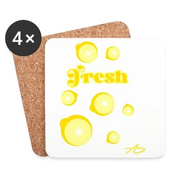 Lemon Fresh Tippfehler - Untersetzer (4er-Set) - Weiß - Vorne
