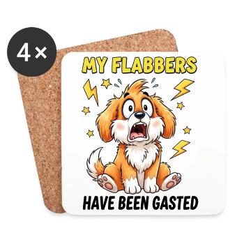 C’est drôle, mes flabbers ont été gazés design de chien - Dessous de verre (lot de 4) - blanc - Devant