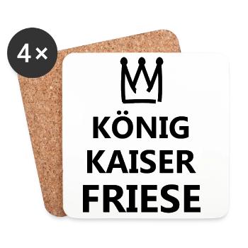 Friesland - Untersetzer (4er-Set) - Weiß - Vorne
