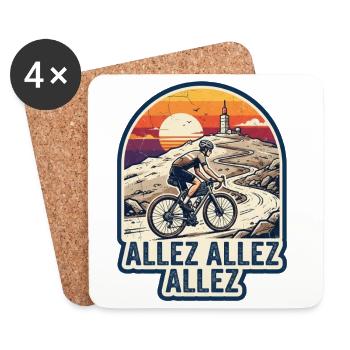 Mont Ventoux Gravel Bike Retro Sunset - Coasters (set of 4) - white - Front