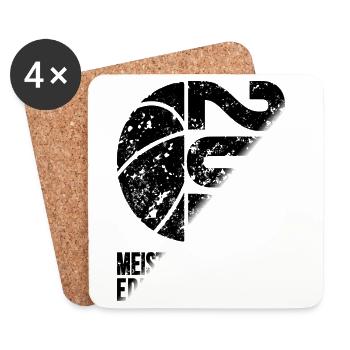 Basketball Master Shirt 2026, black and white - Coasters (set of 4) - white - Front