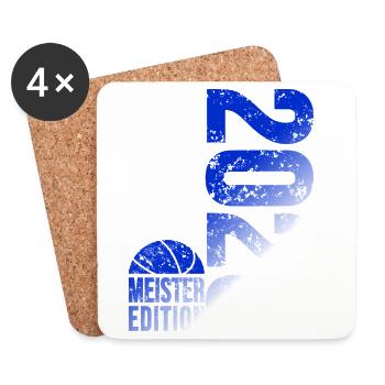 Basketball Master Shirt 2026, blue white - Coasters (set of 4) - white - Front