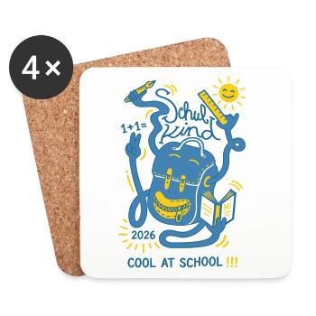 Cool at School 2026 First Year Enrollment - Coasters (set of 4) - white - Front