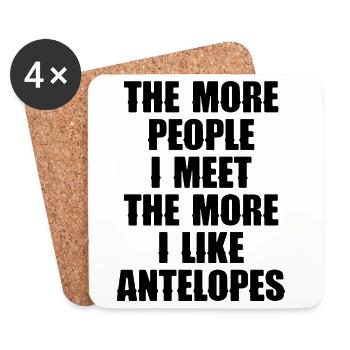 Antilope Spruch Humor - Untersetzer (4er-Set) - Weiß - Vorne