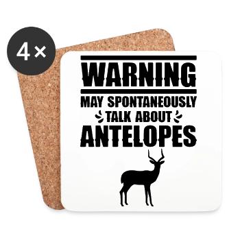 Antelope Humor Saying - Coasters (set of 4) - white - Front