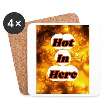 Hot I'm Here - Coasters (set of 4) - white - Front