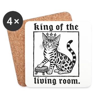Royal Bengal Cat - Coasters (set of 4) - white - Front