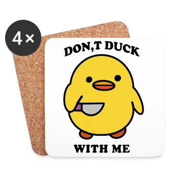 Duck Funny - Coasters (set of 4) - white - Front