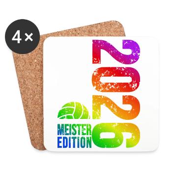 Volleyball Master Shirt 2026, rainbow bag - Coasters (set of 4) - white - Front