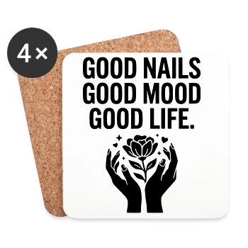 Good Nails Good Life - Coasters (set of 4) - white - Front
