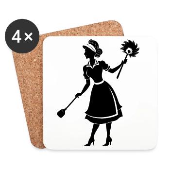 Housemaid - Coasters (set of 4) - white - Front