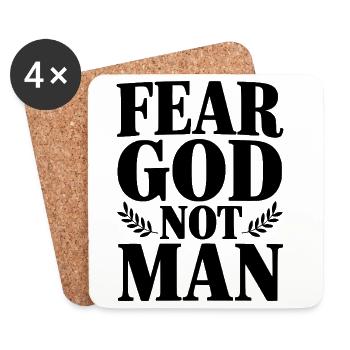 Fear God Not Man - Coasters (set of 4) - white - Front