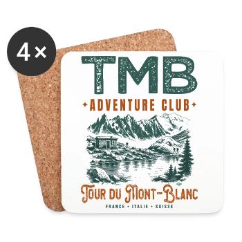 TMB Adventure Club Tour du Mont-Blanc Randonnée - Dessous de verre (lot de 4) - blanc - Devant