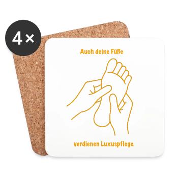 Schöne Füsse  - Untersetzer (4er-Set) - Weiß - Vorne