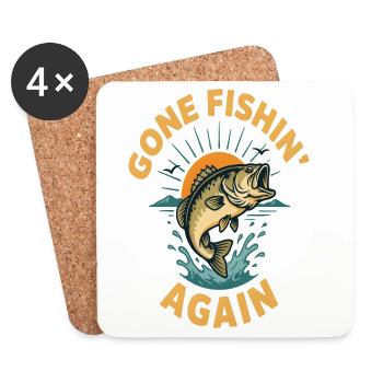 Gone Fishin Again Bass - Untersetzer (4er-Set) - Weiß - Vorne