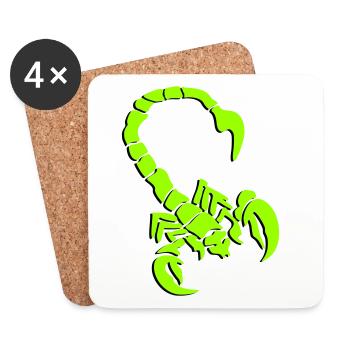 skorpion_01_3d - Untersetzer (4er-Set) - Weiß - Vorne