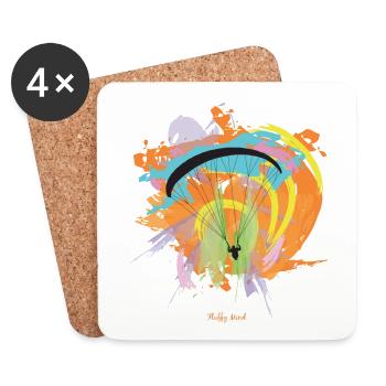 Parapente - Color your soul - Dessous de verre (lot de 4) - blanc - Devant