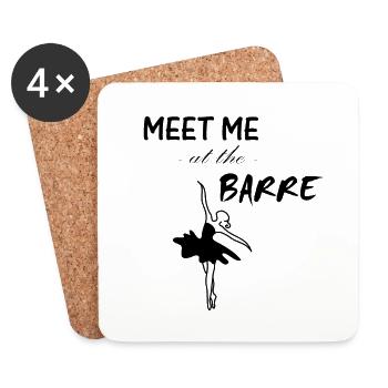 Ballerine - Dessous de verre (lot de 4) - blanc - Devant