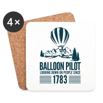 Balloon - Balloon Pilot depuis 1783 - Dessous de verre (lot de 4) - blanc - Devant
