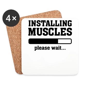 Installing Muscles - Dessous de verre (lot de 4) - blanc - Devant