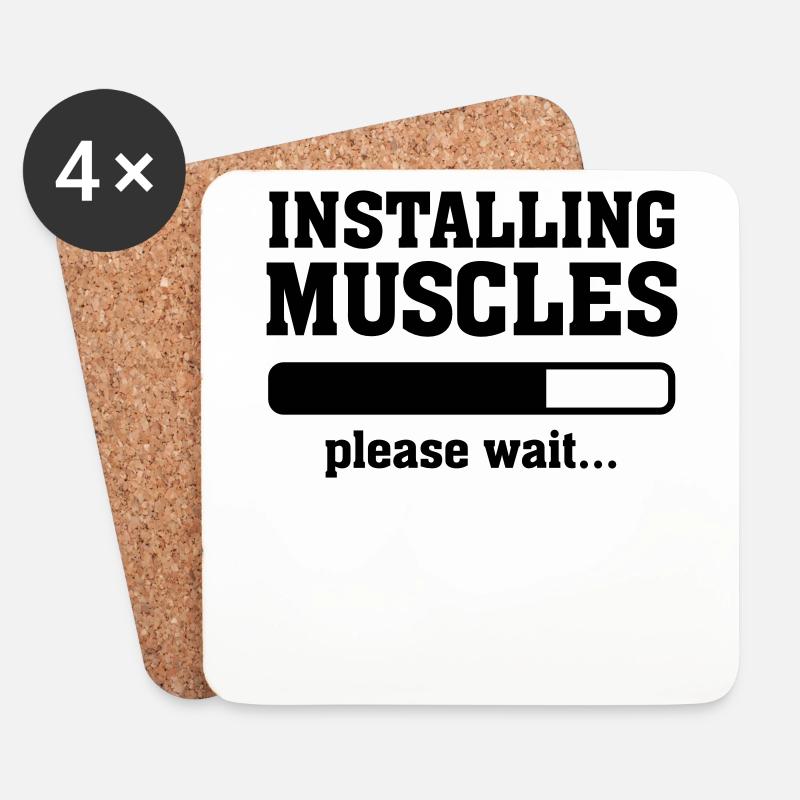 Installing Muscles - Coasters (set of 4) - white