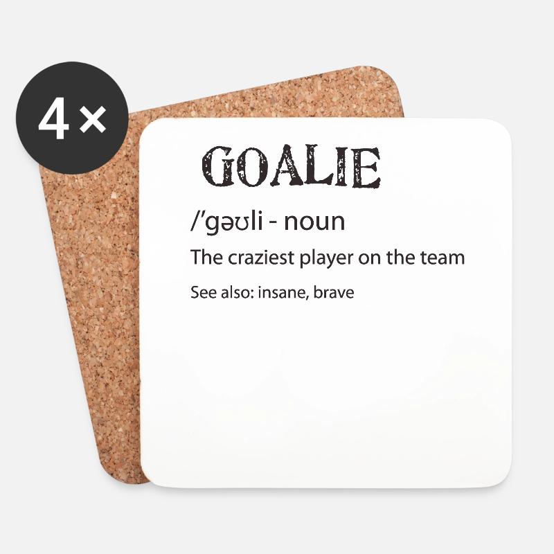 Goalie - Untersetzer (4er-Set) - Weiß
