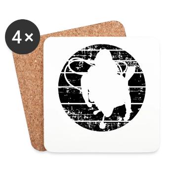 Diver Diving Goggles Diving Knives - Coasters (set of 4) - white - Front