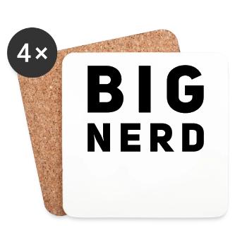 Great Nerd - Coasters (set of 4) - white - Front