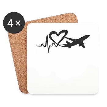 travel - Coasters (set of 4) - white - Front