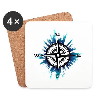 compass - Coasters (set of 4) - white - Front