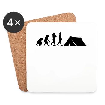 Camping Evolution Camping - Dessous de verre (lot de 4) - blanc - Devant