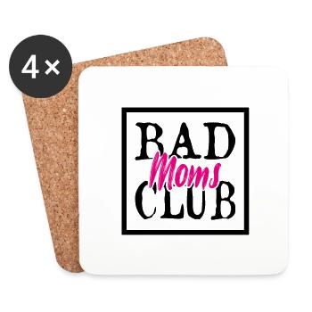 Bad Moms Club - Muttertag - Untersetzer (4er-Set) - Weiß - Vorne