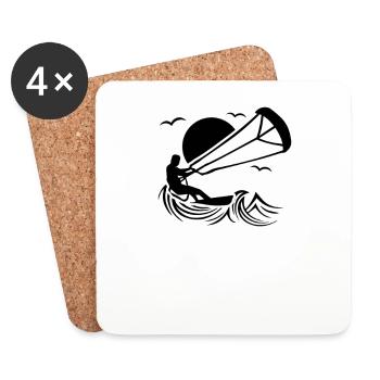 Kitesurfers - Coasters (set of 4) - white - Front