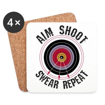 archery - Coasters (set of 4) - white - Front