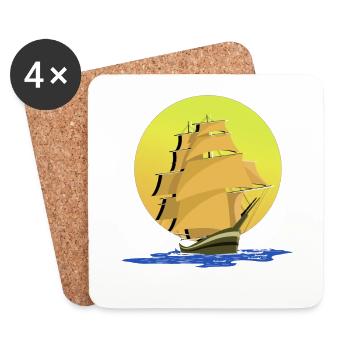 shipping - Coasters (set of 4) - white - Front