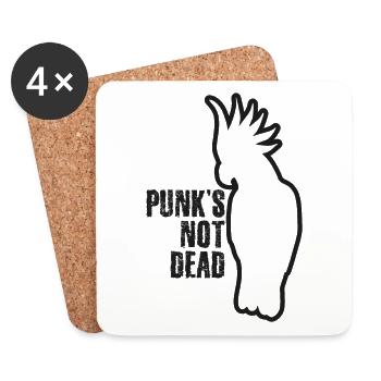 Punk Cockatoo Funny - Dessous de verre (lot de 4) - blanc - Devant