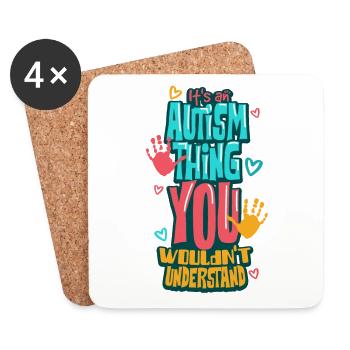 Autism autistic - Coasters (set of 4) - white - Front
