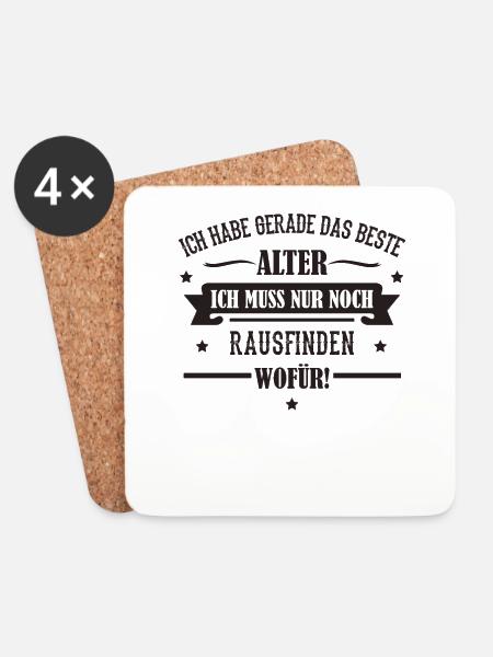 Bestes Alter - Untersetzer (4er-Set) - Weiß