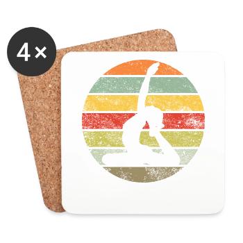 Vêtements de yoga Namaste pour femmes, hommes et enfants - Dessous de verre (lot de 4) - blanc - Devant