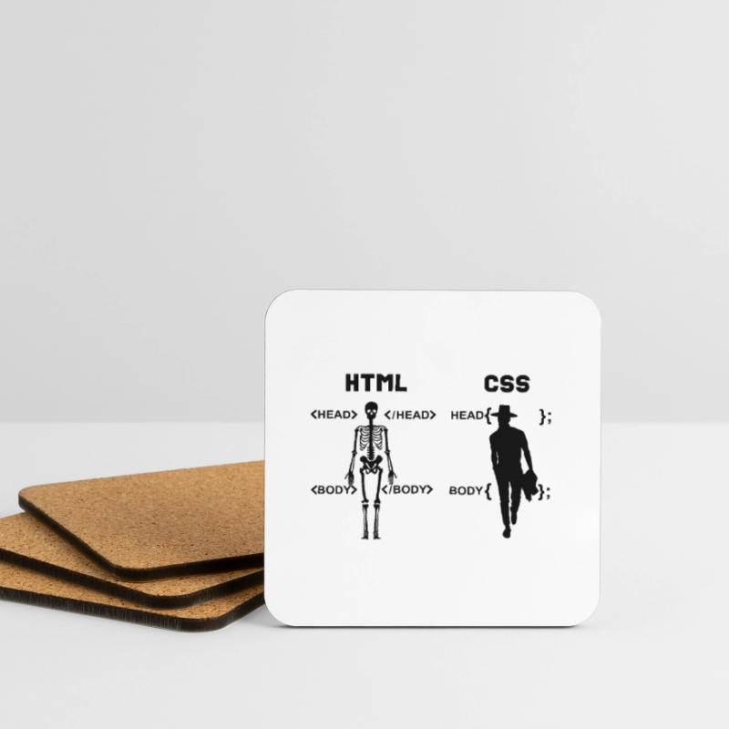 HTML vs CSS Programmiersprache Untersetzer (4er-Set)