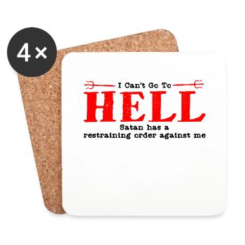 I can't go to hell - Coasters (set of 4) - white - Front