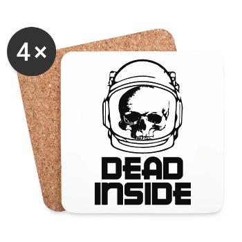 Dead inside - Untersetzer (4er-Set) - Weiß - Vorne