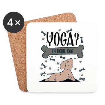 yoga - Coasters (set of 4) - white - Front