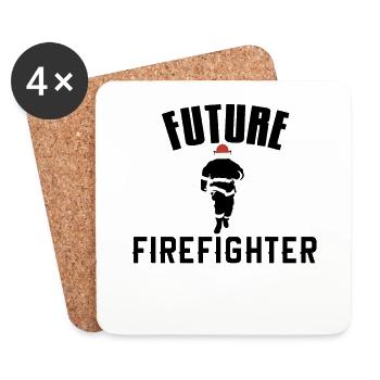 Future Fire Fighter - Untersetzer (4er-Set) - Weiß - Vorne