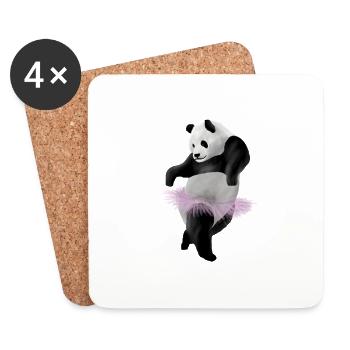 Pandatanz - Untersetzer (4er-Set) - Weiß - Vorne