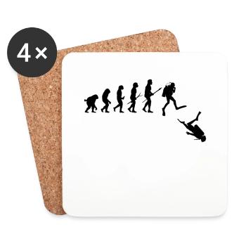 Diver evolution - Untersetzer (4er-Set) - Weiß - Vorne